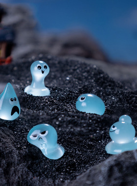 跨境微景观简约现代创意可爱夜光水精灵 DIY装饰品迷你树脂小摆件