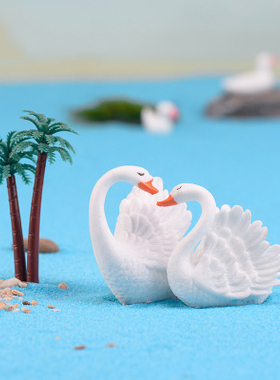 情侣微景观仿真小动物树脂工艺品