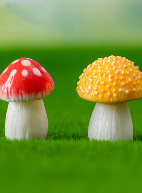 苔藓微景观创意仿真丛林小蘑菇盆景园艺DIY造景装饰品树脂小摆件