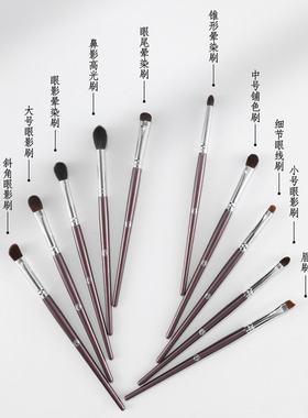 ENERGY/艾诺琪眼影刷10支套刷眼影刷鼻影刷纤维毛眼部化妆套刷