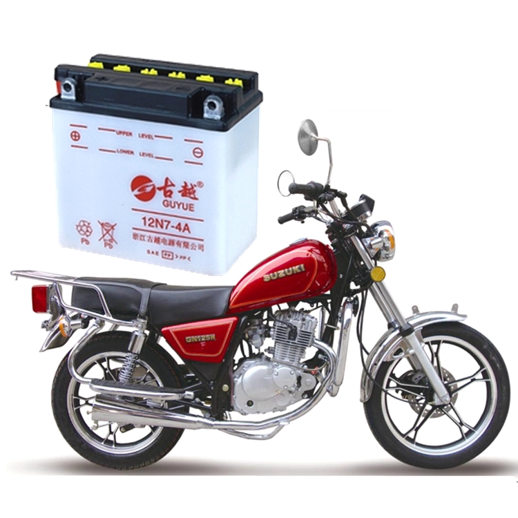 古越水蓄电池12v9a免维护踏板干电池125摩托车电瓶12V7AH助力通用-图3