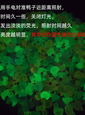 夜光小鸭子桌面摆件卡通多种颜色可爱车载饰品迷你装饰创意微景观