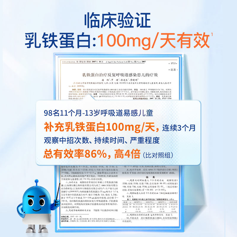 【双11预售 2盒起购】童年inne乳铁蛋白营养包婴幼儿儿童免疫力