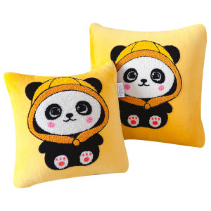 加厚牛奶绒抱枕两用被子靠枕午睡枕头被毯子二合一北极绒高档冬季