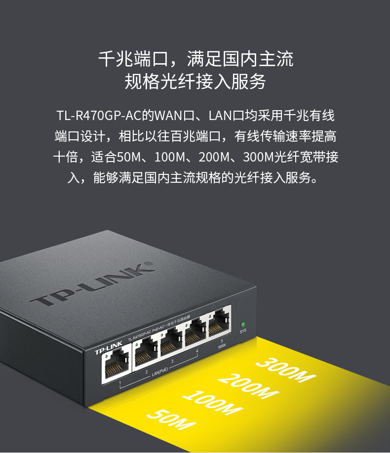 TP-LINK 5口8口千兆路由器4口POEAC一体化路由器全屋家无线WIFI覆盖tplink监控摄像头供电AP管理控制R470GP-图2