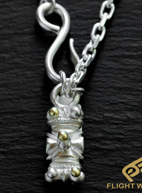 高山隆吊坠项链两用手工银饰复古