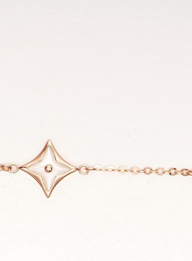 俄罗斯幸运贝母手链时尚潮流高级镀玫瑰金简约气质礼物女士高级感