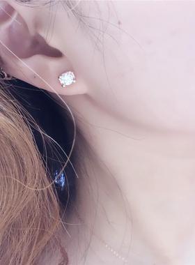 俄罗斯585紫金牛头锆石吊坠简约ins冷淡风气质项链锁骨链女士礼物