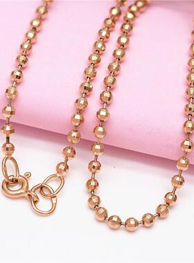 俄罗斯镀玫瑰金时尚简约经典欧美女士珠珠项链礼物百搭