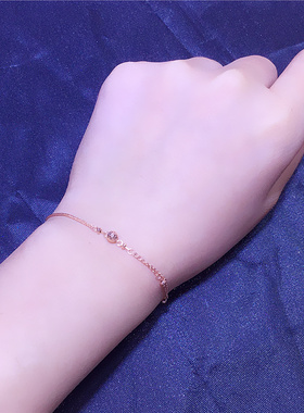 俄罗斯手饰镀玫瑰金洋气时尚O字链肖邦一体珠珠手链精致女士ins风