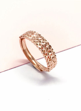 俄罗斯镀玫瑰金经典满天星戒指女士精致气质送女友礼物