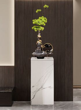 宋式美学入户玄关葫芦山水流沙摆件客厅招财装饰高级乔迁开业礼物