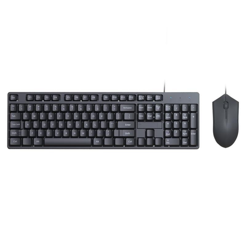 夏科键盘鼠标套装有线电脑笔记本台式通用办公专用键鼠静音三件套