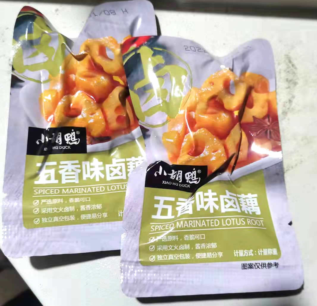 小胡鸭香辣藕丁卤藕散装250g醋溜味香辣味莲藕下饭菜办公零食小吃 - 图0