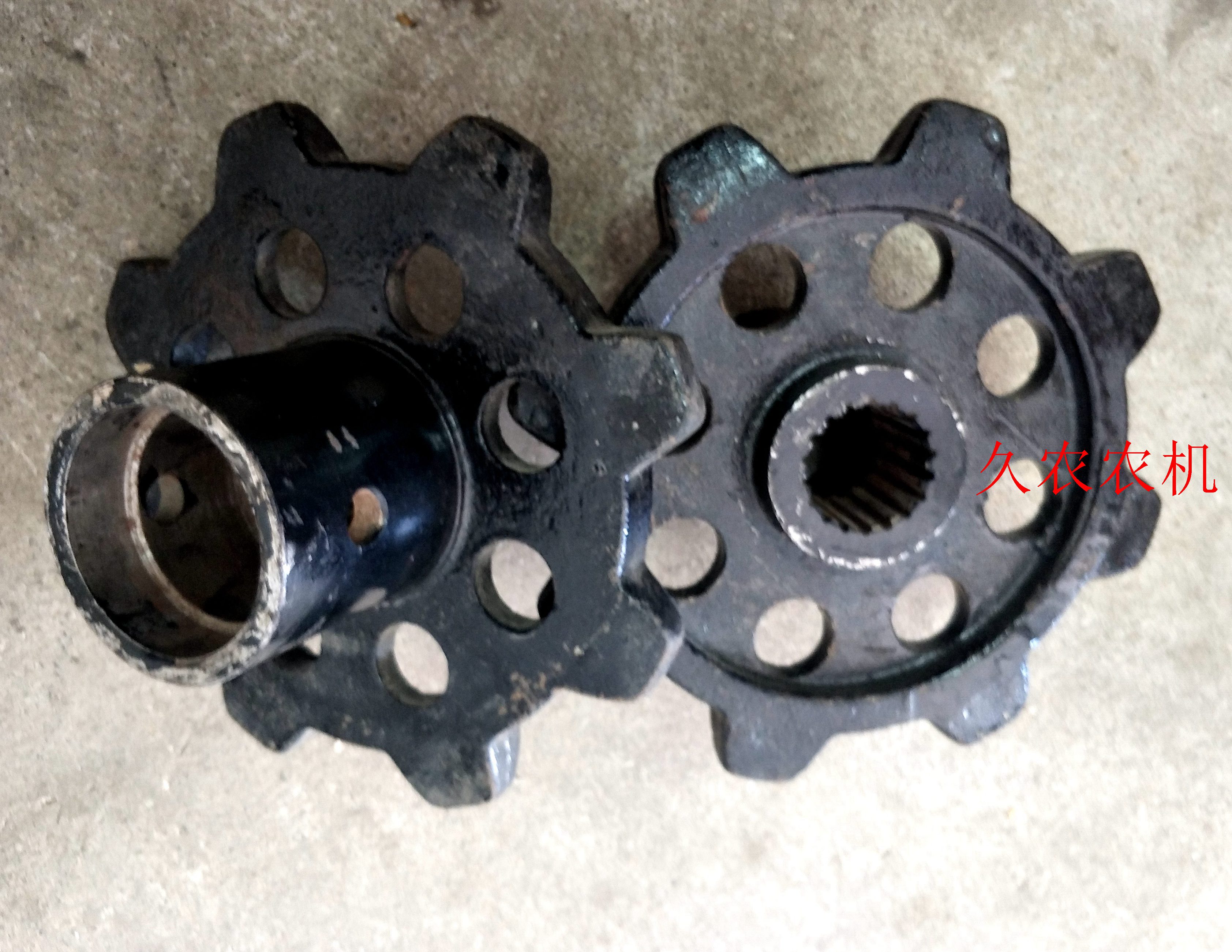 带自救功能龙舟旋耕机收割机行走驱动轮导向轮张紧轮耕田机配件