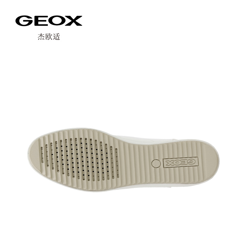 GEOX杰欧适女鞋春季经典款小白鞋拉链装饰舒适休闲板鞋D026HA - 图2