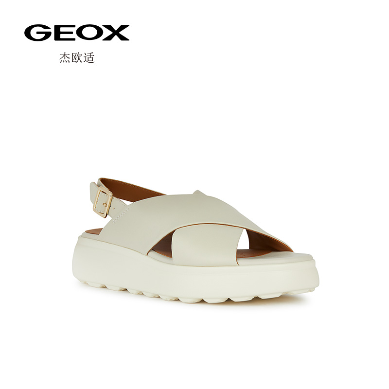 GEOX杰欧适女鞋2024新款牛皮革厚底凉鞋SPHERICA EC4.1 D45D4A - 图0