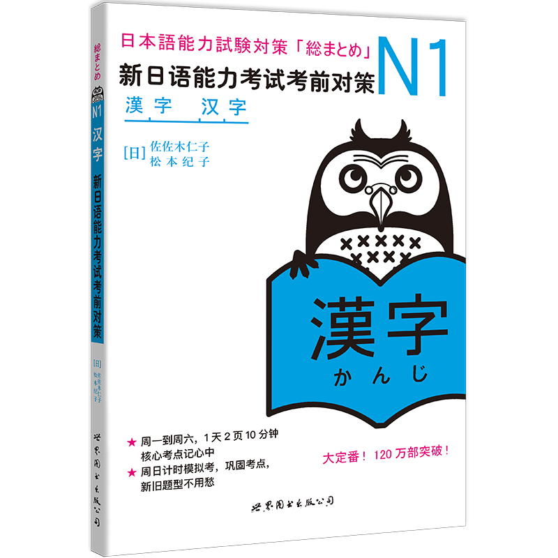 现货正版 N1汉字 新日语能力考试考前对策 N新1级 汉字 原版引进日本 DY JLPT备考 日本语能力测试书籍 日语学习 世界图书出版 - 图0