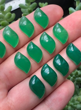 diy绿玉髓裸石编绳绕线随形吊坠