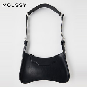 MOUSSY 夏季新品日系纯色设计感弧形单肩斜跨包010GST51-0480