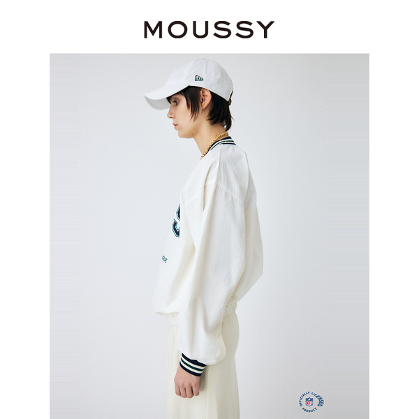 MOUSSY   NFL合作款撞色V领LOGO长袖T恤010GSQ01-0180 - 图1