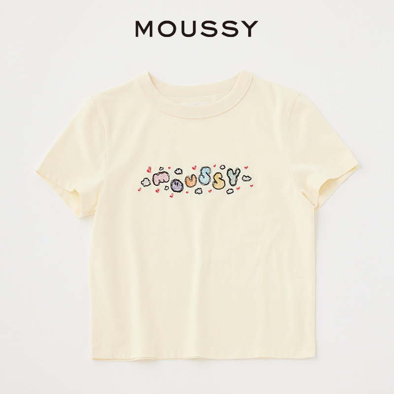 【PROJECT U】MOUSSY 2024夏季新品甜辣LOGO短袖T恤010HS590-0511 - 图3