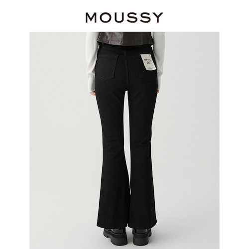 MOUSSY 春季新品美式风高腰微喇牛仔裤马蹄裤女010GAA12-2720 - 图2