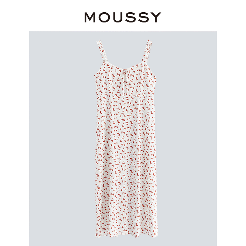 【张淼怡同款】MOUSSY 夏季度假风碎花吊带连衣裙028GSZ30-0590 - 图3