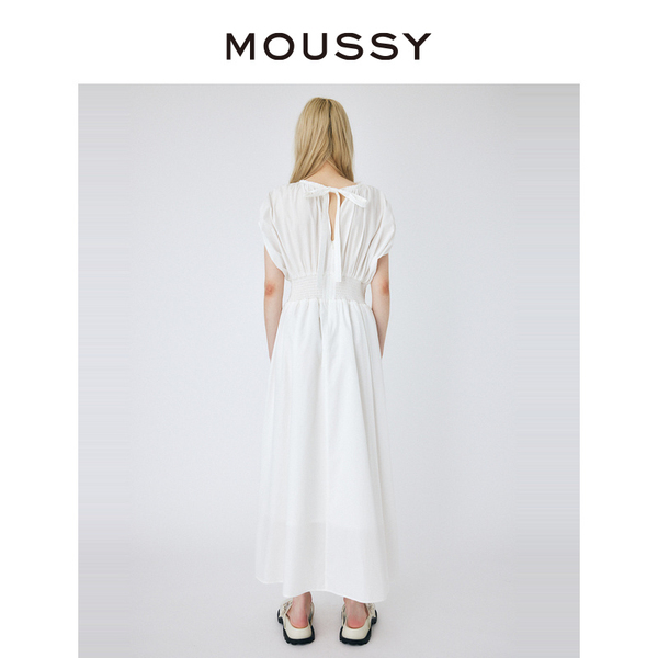 MOUSSY 夏季新品甜美碎花设计飞飞袖收腰长款连衣裙010GSH30-1050 - 图2