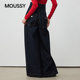 Moussy Spring New Retro High Waist Breasted Lazy Casual Wide Leg Jeans 010IAA11-8361