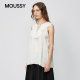 MOUSSY early spring new elegant pleated tie neck loose and comfortable vest 028IAA30-1007