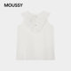 MOUSSY early spring new elegant pleated tie neck loose and comfortable vest 028IAA30-1007