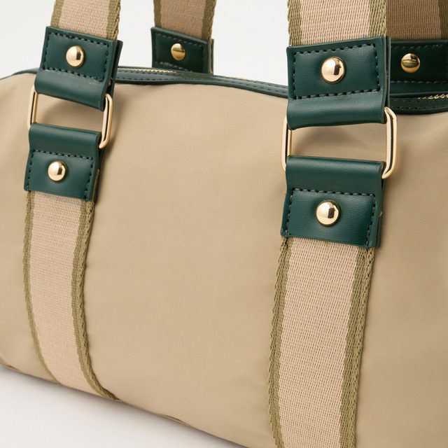 MOUSSY 2026 spring new retro color matching multi-pocket commuter portable canvas bag 010IS455-3851