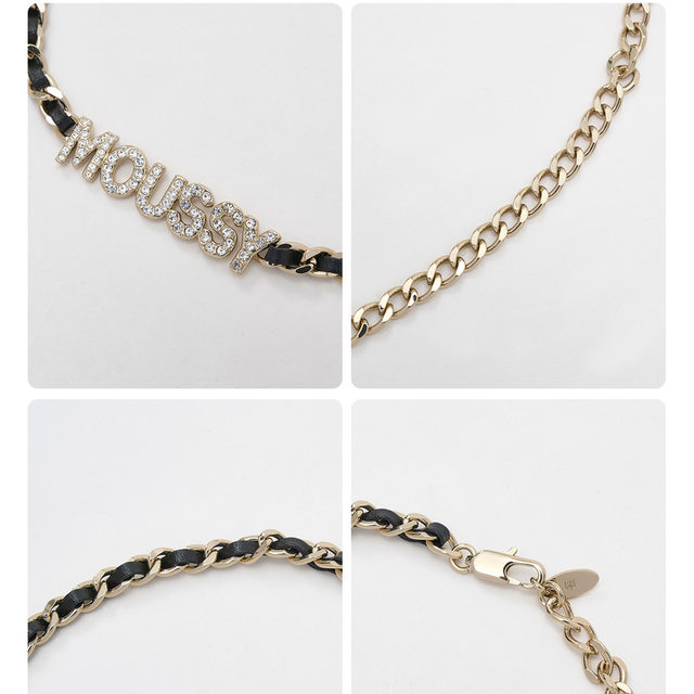 MOUSSY 2026 Spring New Arrival Letter Versatile Temperament Clavicle Necklace Accessories Women 028JSA50-1013