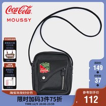 MOUSSYCoca-Cola joint series of winter new skewed satchel women 028FAZ50-5010