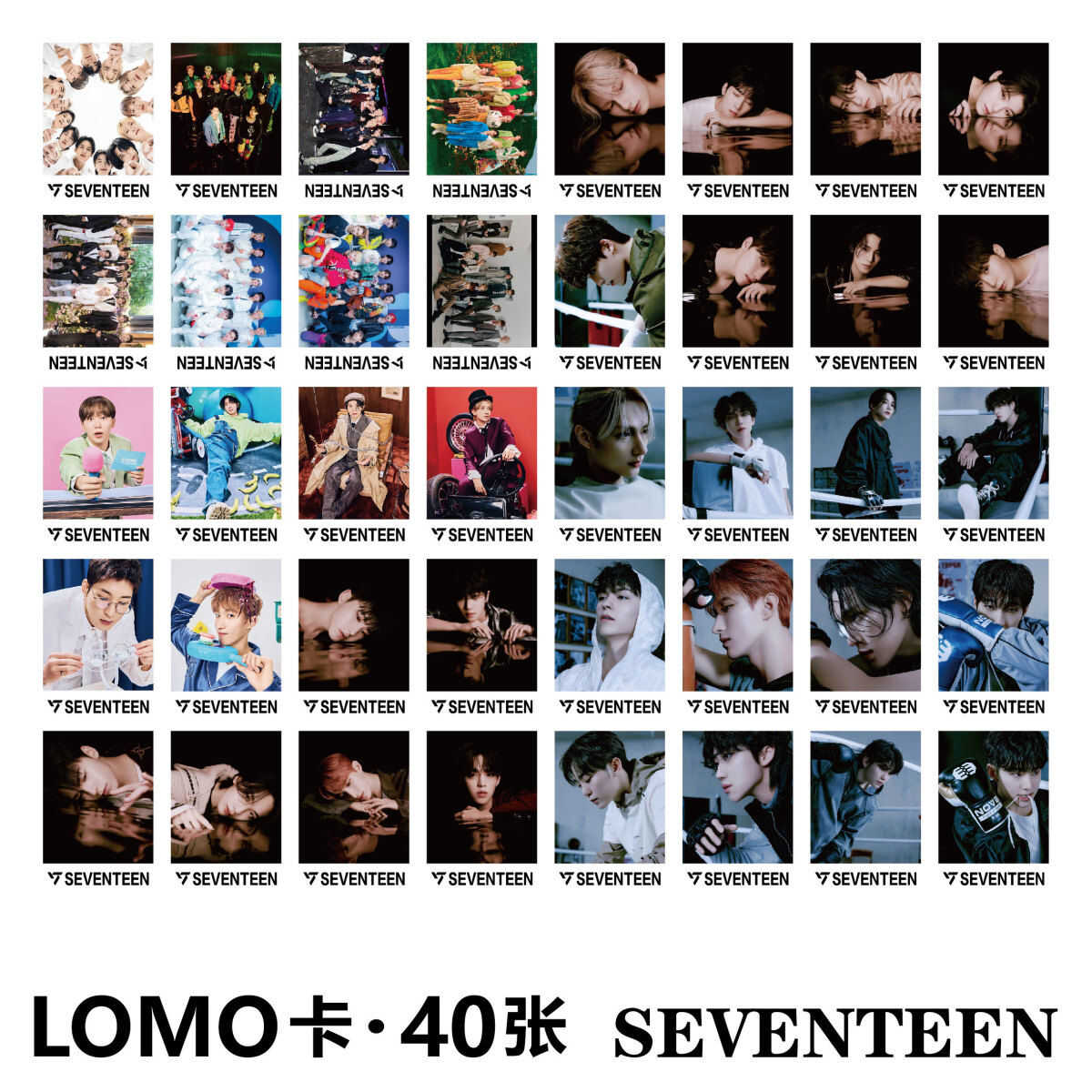 Seventeen留言小卡片精美lomo卡全圆佑洪知秀明星周边高清卡40张 - 图3