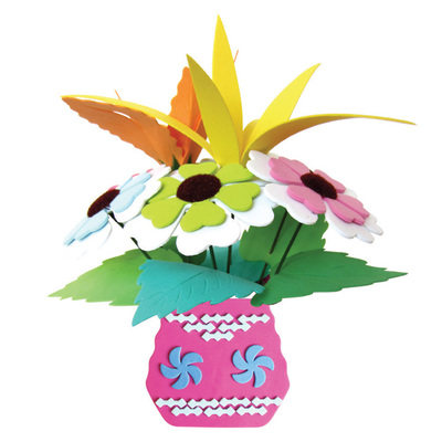 EVA盆栽花盆儿童diy手工半成品插花材料包免裁剪幼儿园亲子劳作,淘宝优惠券,粉丝福利购,淘宝优惠卷