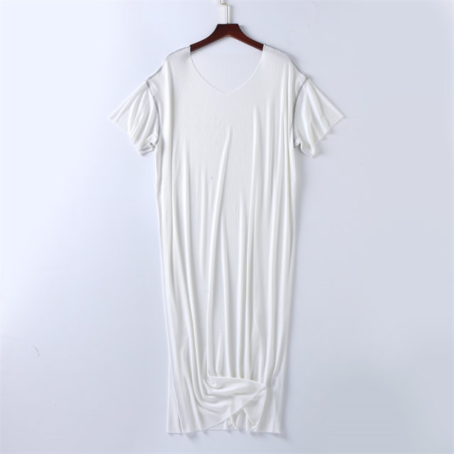 ຊຸດນອນຍາວແບບ Modal ວ່າງ-fitting ສໍາລັບຄູ່ຜົວເມຍຢູ່ເຮືອນ