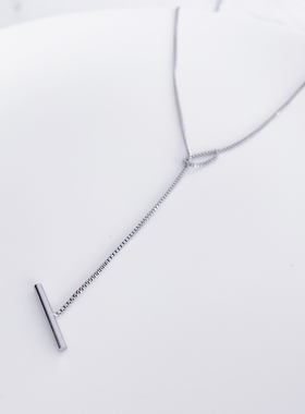 KITSH简约波浪项链男女情侣