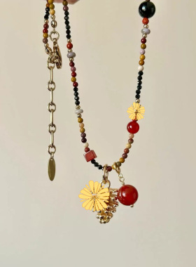 L红运松果系列项链 新中式四季款轻奢小众高级感松果红玛瑙项链