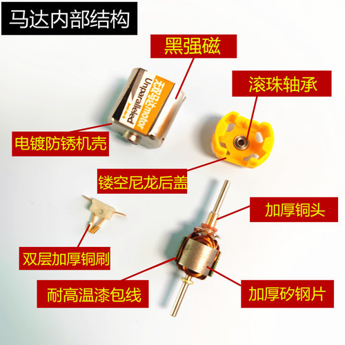 6.6万转四驱车无双马达送齿轮3v电机超高转速专业级玩具暴力马达 - 图0
