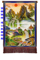 Three Treasures Buddha Edge Cabinet New Design Unique Photo 9 Doors Court Landscape Painting Scenic Painting Fairy Hall Single Silk Cloth Recommendation