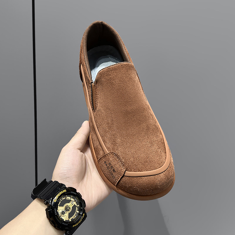 冬季男鞋休闲开车通勤公务鞋软底舒适上班豆豆鞋黑色爸爸翻毛皮鞋,淘宝优惠券,粉丝福利购,淘宝优惠卷