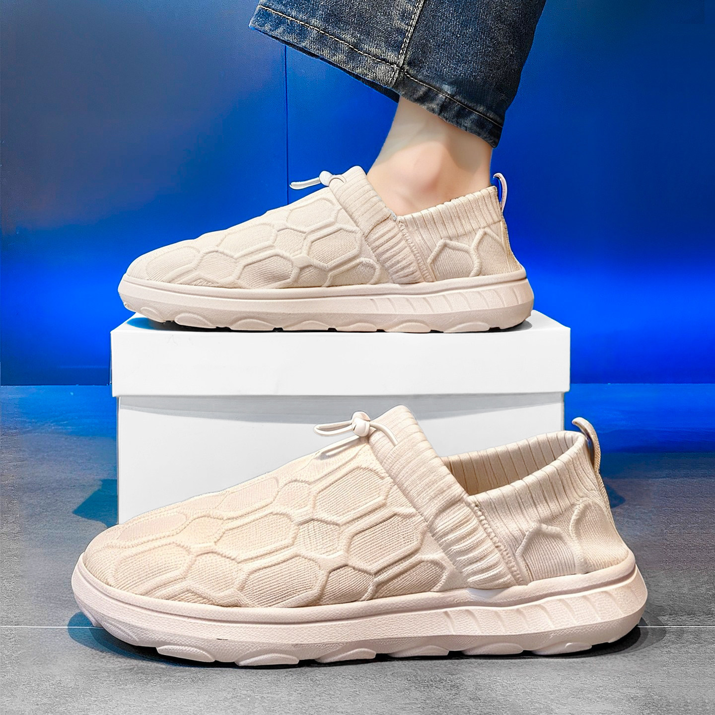 男鞋春季飞织网面大码4546青少年运动跑步综合训练跳绳室内健身鞋,淘宝优惠券,粉丝福利购,淘宝优惠卷