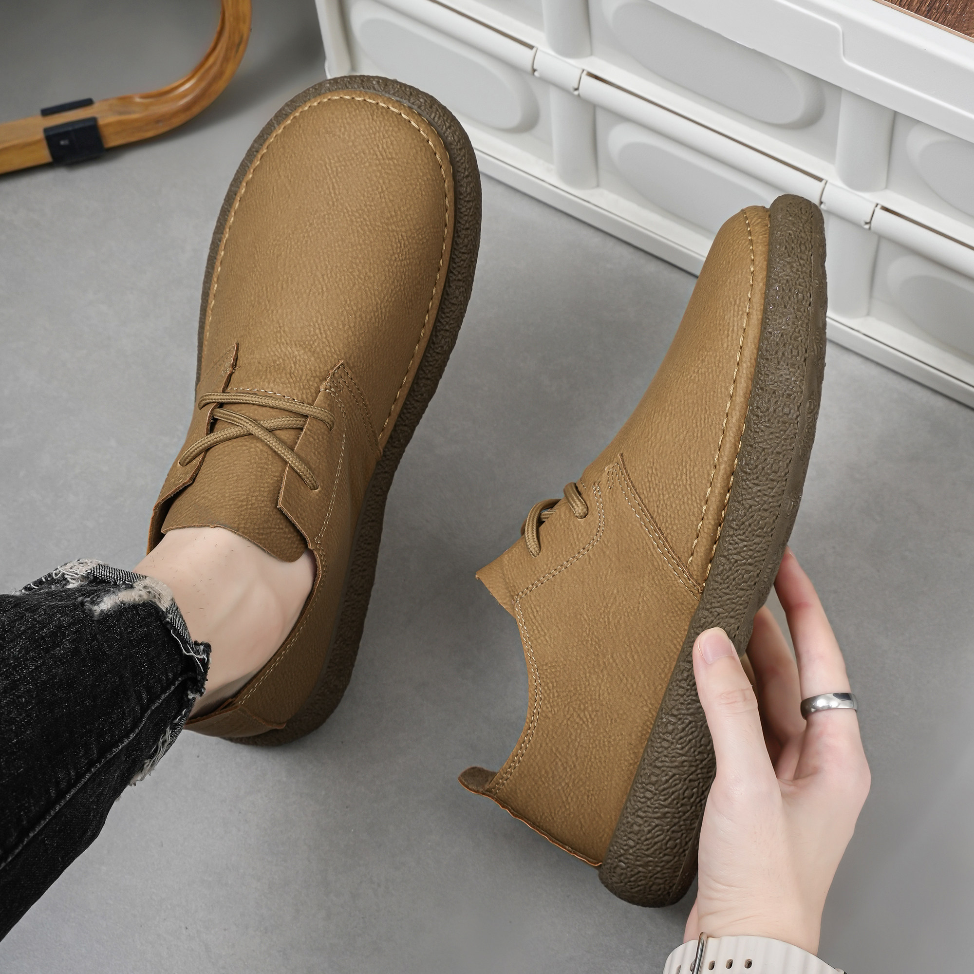 豆豆鞋男鞋冬季软底不累脚防水防滑运动工作上班开车休闲爸爸皮鞋,淘宝优惠券,粉丝福利购,淘宝优惠卷