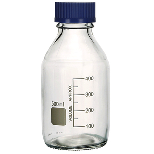 实验室玻璃蓝盖透明棕色试剂瓶500ml