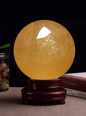 西北厨房方解石球原石招财摆件