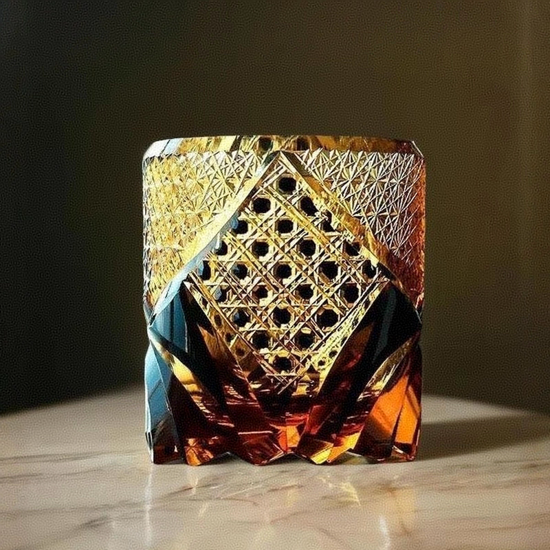 日式江户切子黑武士日式手工雕刻水晶玻璃威士忌杯洋酒杯,淘宝优惠券,粉丝福利购,淘宝优惠卷