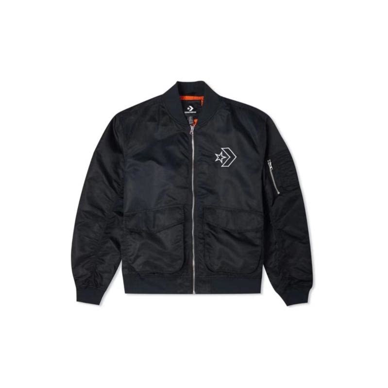 Converse casual men's and women's stand collar baseball jacket retro