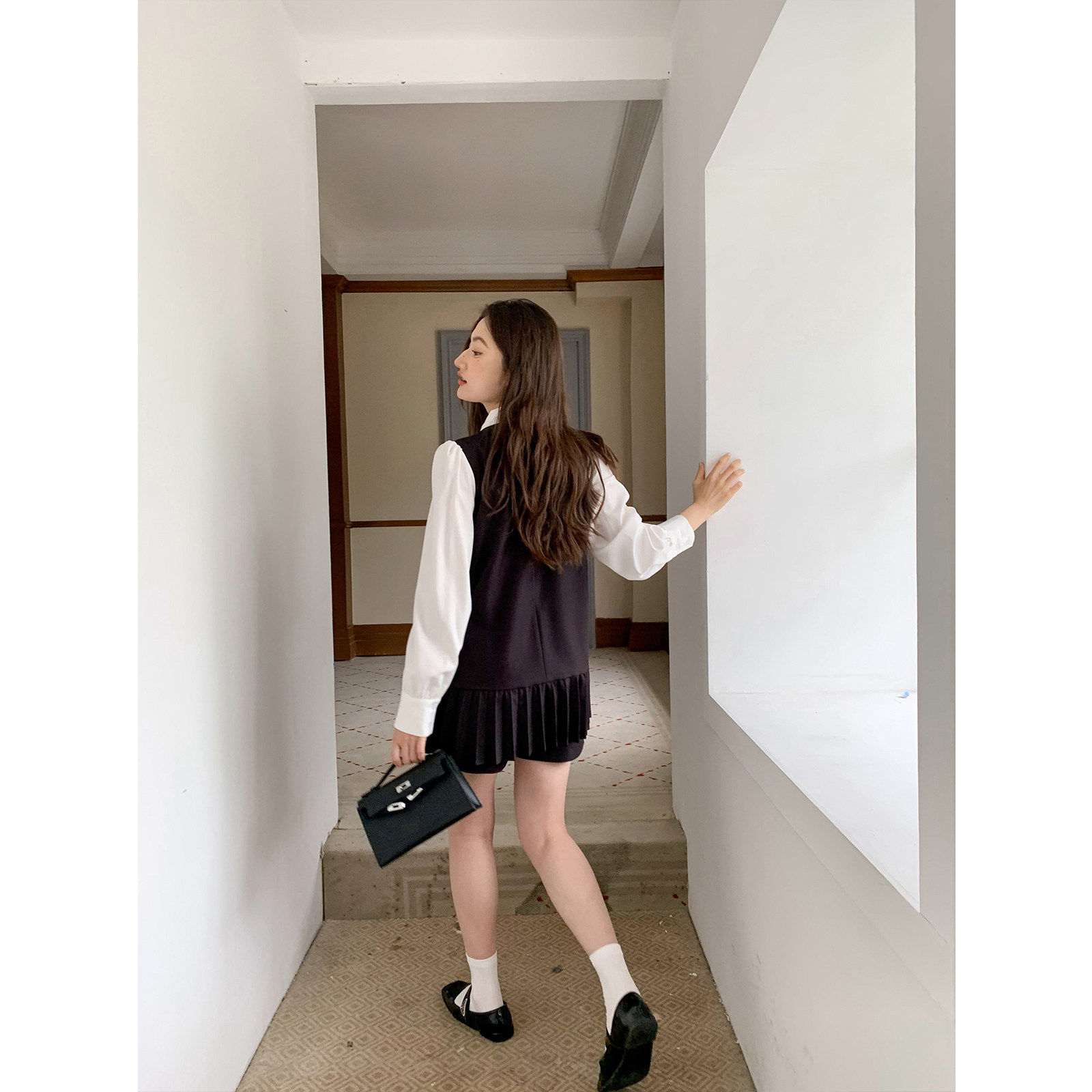 你好卡农 泡泡袖衬衫裙短裤套装女新款设计感连衣裙西装裤两件套,淘宝优惠券,粉丝福利购,淘宝优惠卷